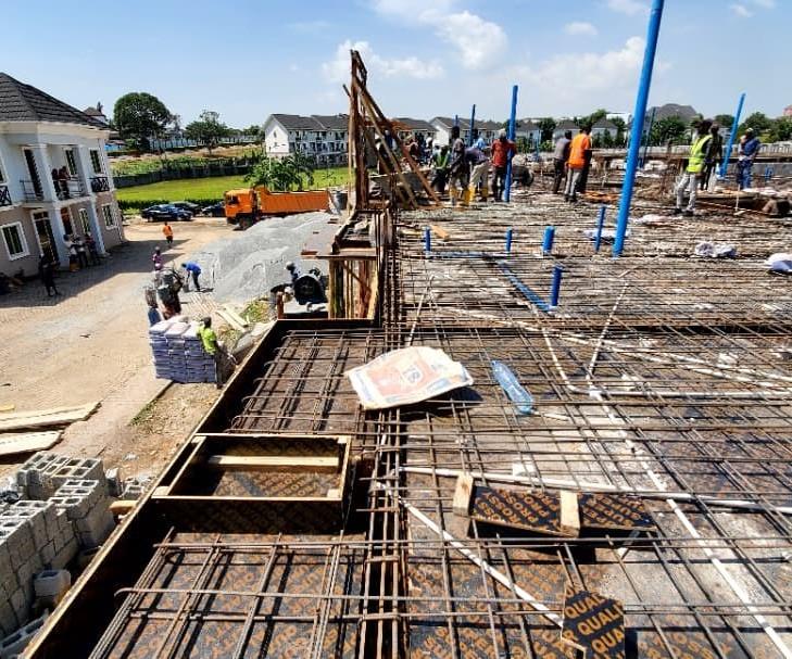 Reinforcement and concrete works on an LKM-Tech residential project
